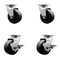 Service Caster Tool Box Caster Wheel Set 4'' Polyolefin Swivel Casters, 4PK TOOL-SCC-20S420-POB-2-TLB-2 - alternate 1
